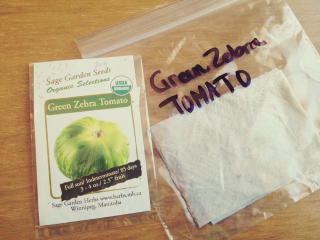 germinating seeds with kids - label the bag