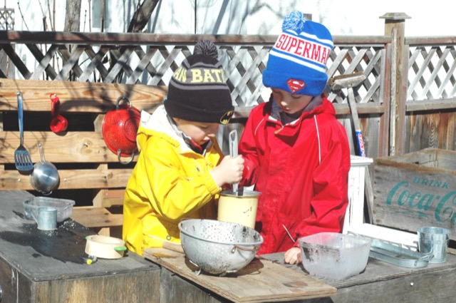 Mud kitchens are engaging in any season